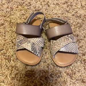 Snakeskin sandals size 5